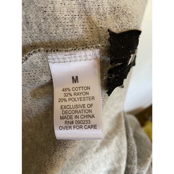 Pac Sun PacSun Mens Hoodie Size Medium Gray Textured Nubby Long Sleeves - Picture 5 of 5